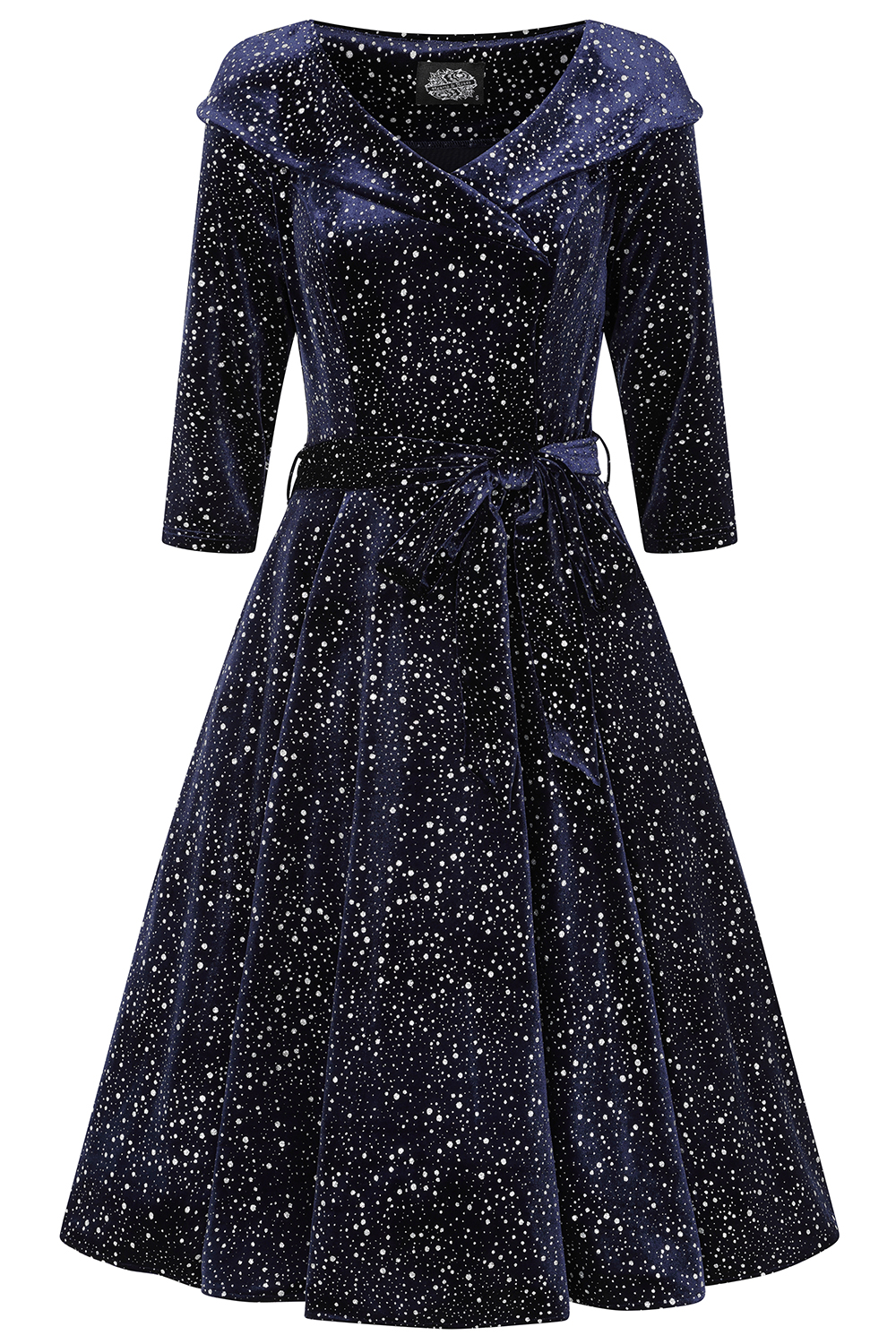 Pheobe Velvet Sparkle Swing Dress in Extended Sizing